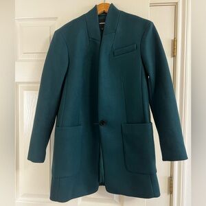 Express Women's Teal Pea Coat